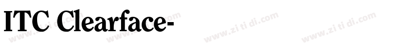 ITC Clearface字体转换